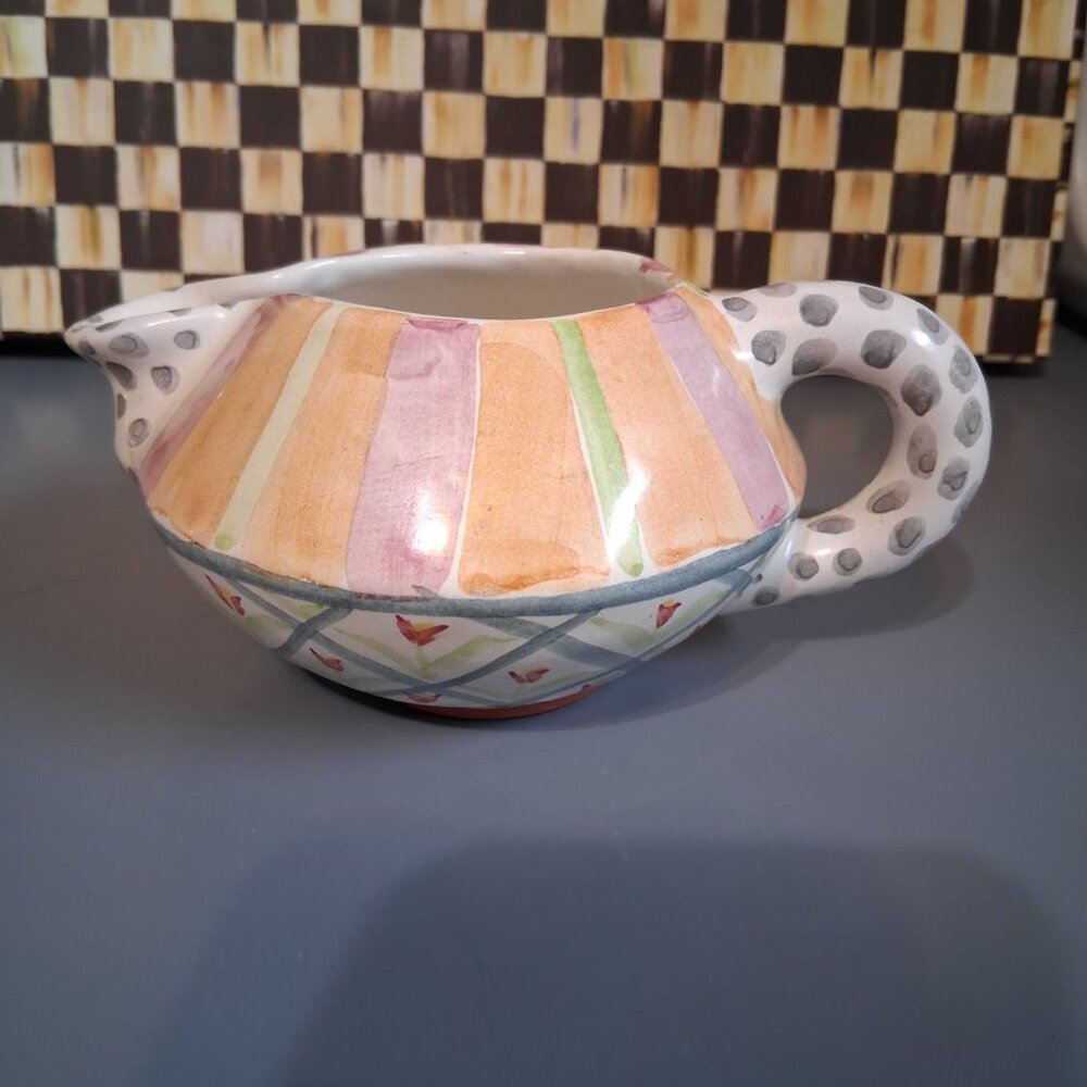 MacKenzie-Childs Vintage-1994 Wallcourt Imrie Butterfly Pattern Creamer